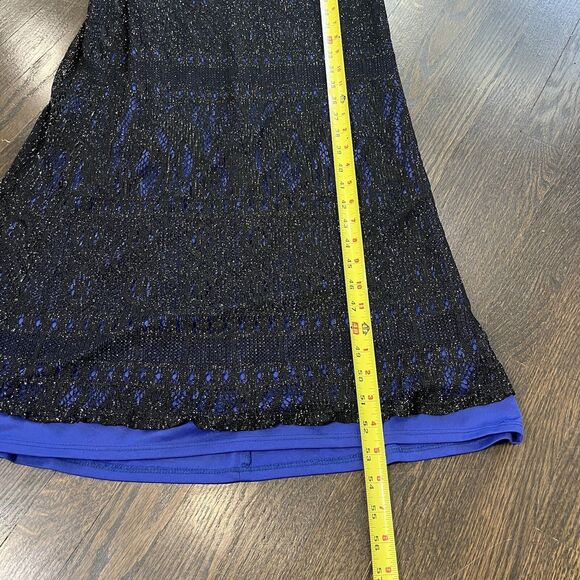 Vintage‎ Rampage Dress Women’s Large Black Blue Mesh Maxi Y2K Whimsigoth USA - Picture 7 of 10